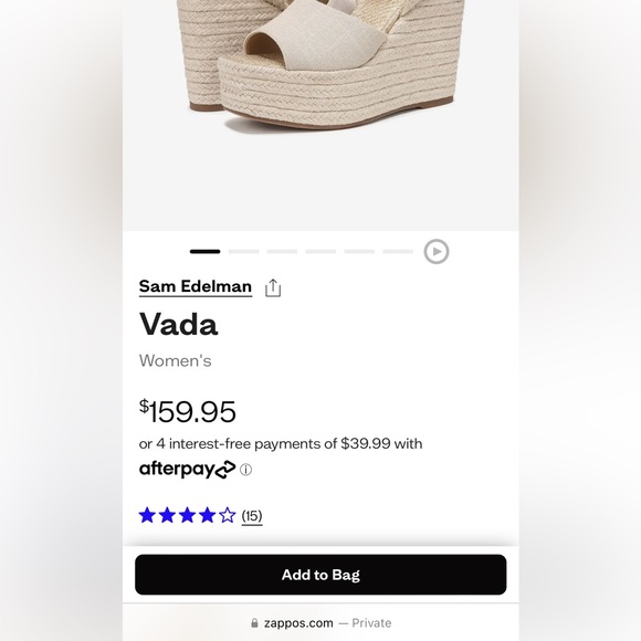 Sam Edelman Vada Espadrille Platform Wedge Sandal (Women) natural linen color - Picture 8 of 9